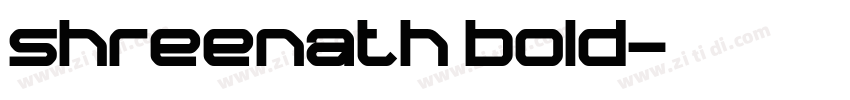shreenath bold字体转换